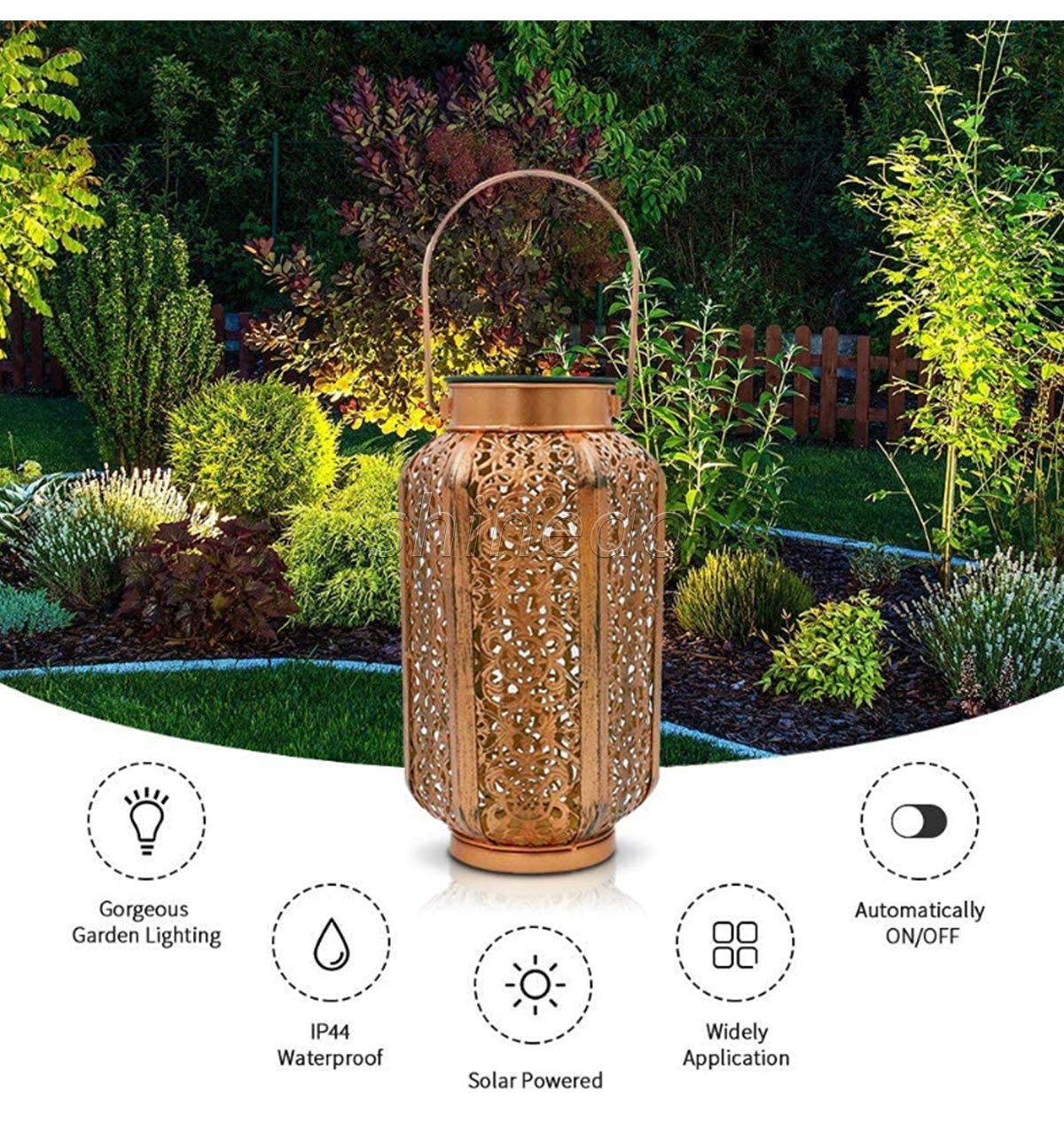 Solar outdoor iron cutout animal projection lantern Garden art light butterfly landscape decorative light SD-SL1766