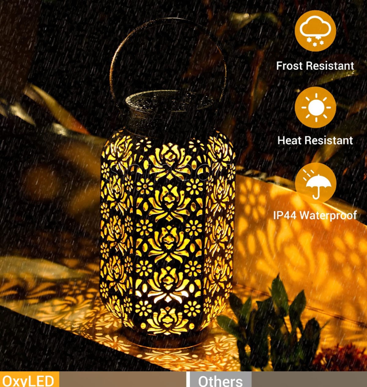 Solar outdoor iron cutout animal projection lantern Garden art light butterfly landscape decorative light SD-SL1766