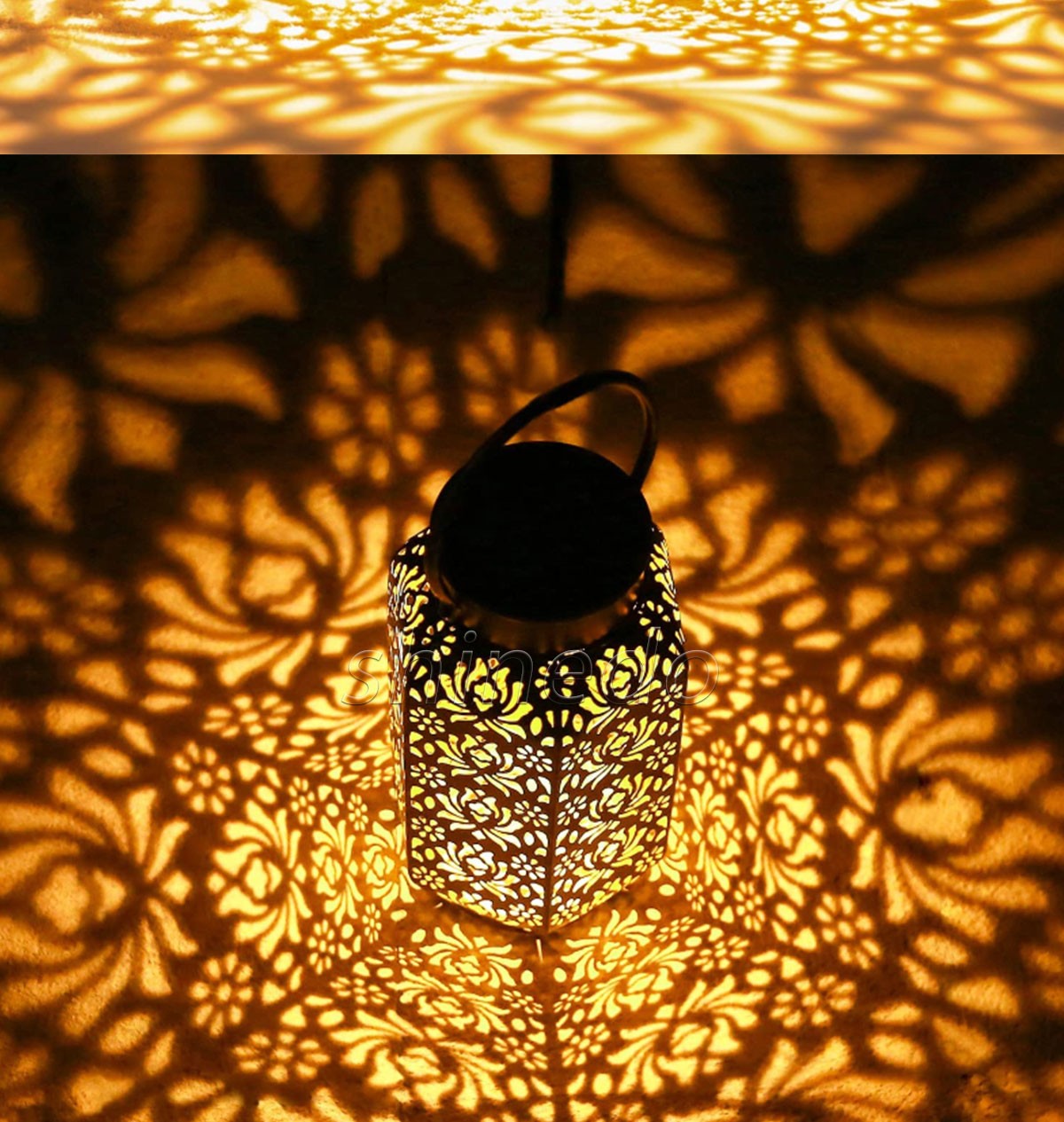 Solar outdoor iron cutout animal projection lantern Garden art light butterfly landscape decorative light SD-SL1766