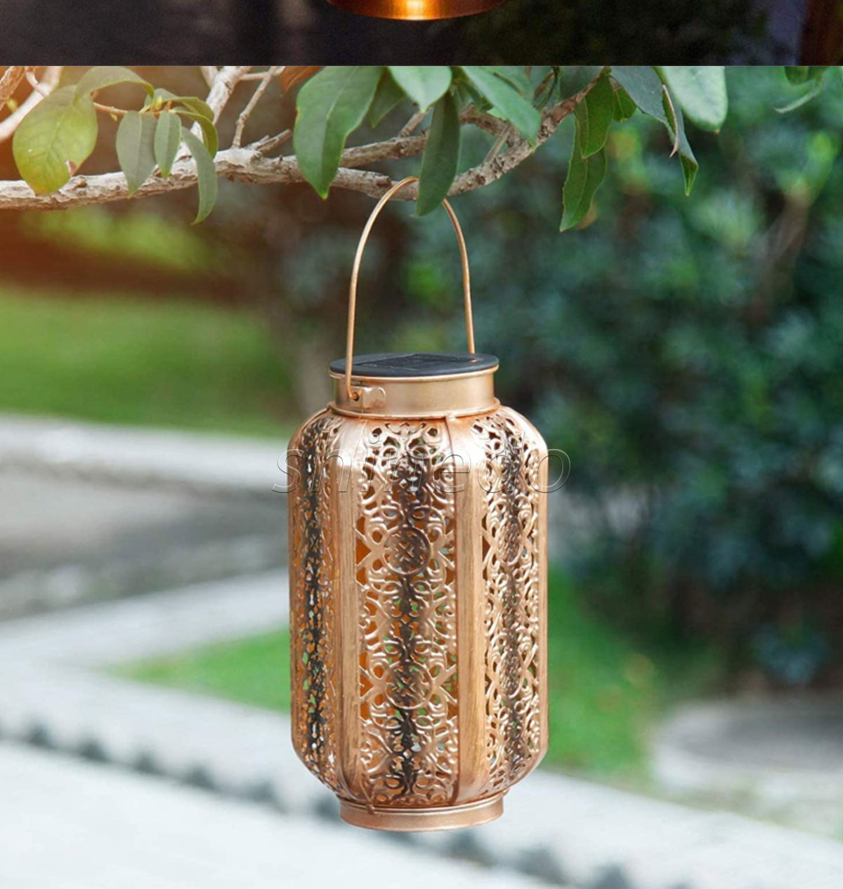 Solar outdoor iron cutout animal projection lantern Garden art light butterfly landscape decorative light SD-SL1766