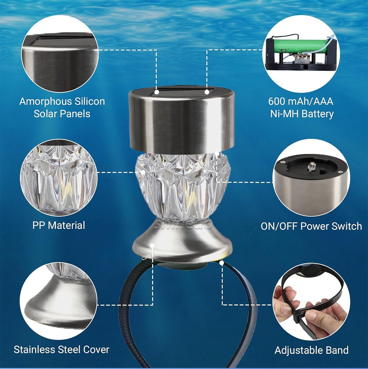 Solar lawn Garden Light Diamond Strip outdoor sensing wall atmosphere night light SD-SL1810