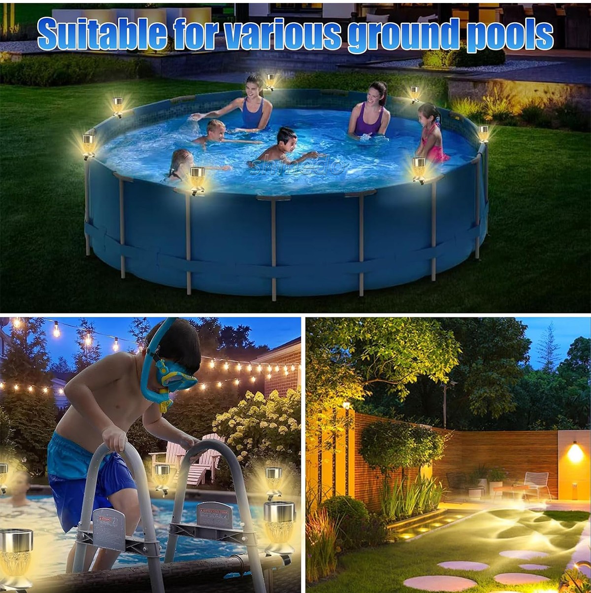 Solar lawn Garden Light Diamond Strip outdoor sensing wall atmosphere night light SD-SL1810