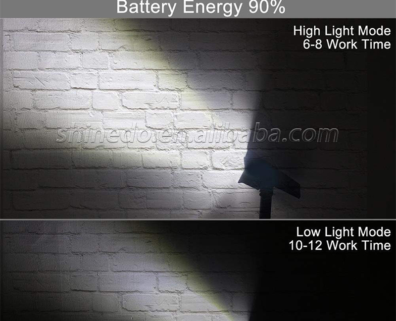 IP65 Waterproof LED Landscape Lights with Stake Adjustable Spotlight Garden Solar Landscape Light for Outdoor Pathway Garden SD-SL1725