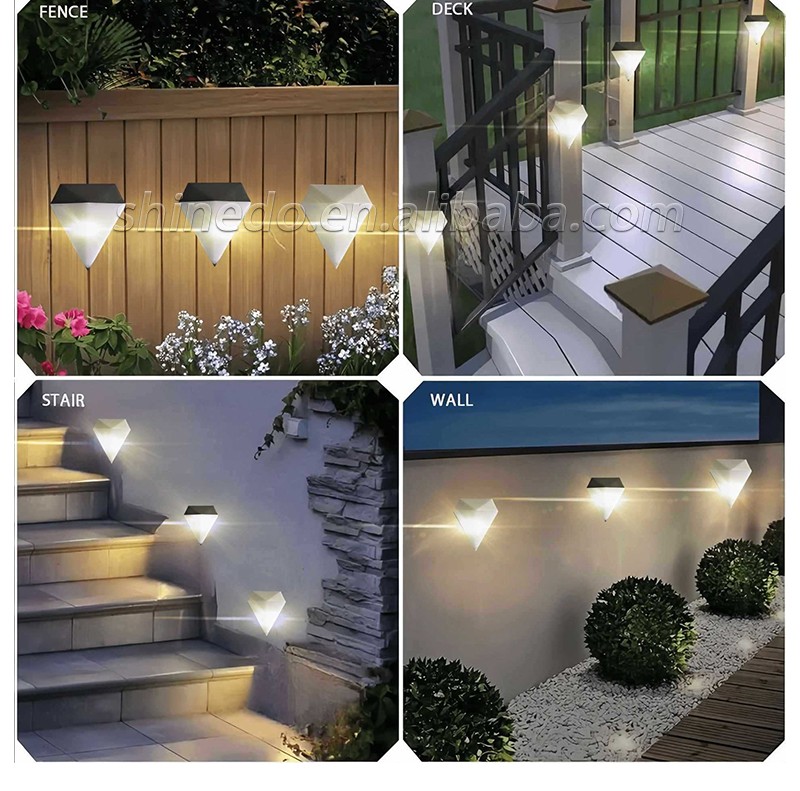 Gray Cone Wall Lamp Hanging Light Outside Garden Waterproof Solar Wall Light Led Outdoor Wall Lamp Decorate Patio for Balcony SD-SL1745