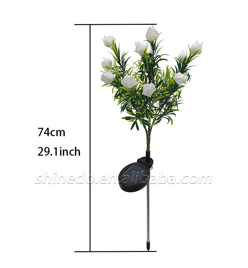 Solar Simulation Gardenia LED Garden Light Outdoor Waterproof Lawn Atmosphere Light Night Decorative Lighting SD-SL1757