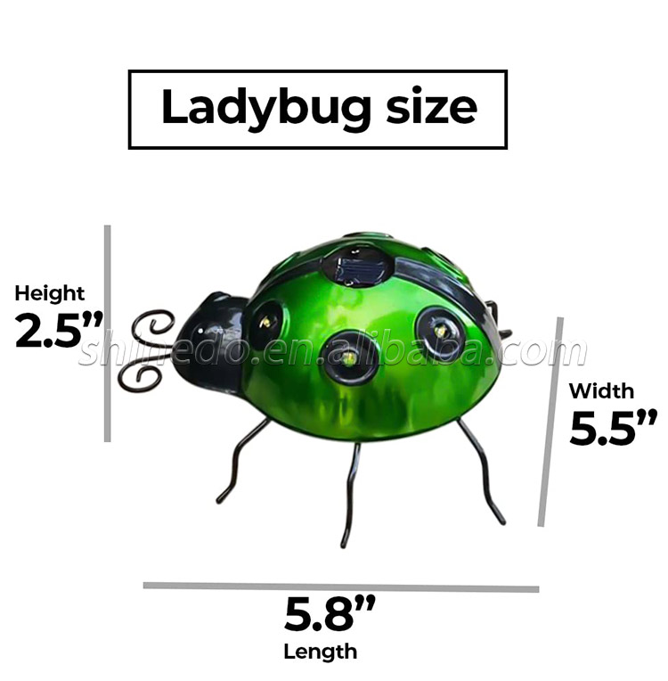 Outdoor Waterproof Ladybug Ornament Solar LED Lighting IP65 Garden Pathway Lawn Decorative Wall Mounted Lights Indoor Outdoor SD-SL1759