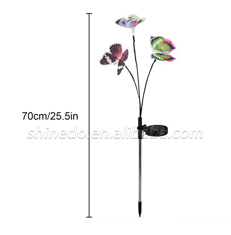 Solar butterfly Swing Decorative Light Waterproof LED Solar Landscape Light SD-SL1796