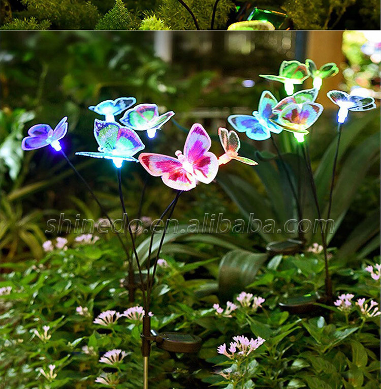 Solar butterfly Swing Decorative Light Waterproof LED Solar Landscape Light SD-SL1796