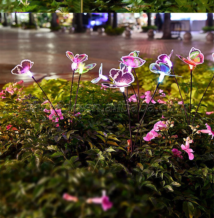 Solar butterfly Swing Decorative Light Waterproof LED Solar Landscape Light SD-SL1796