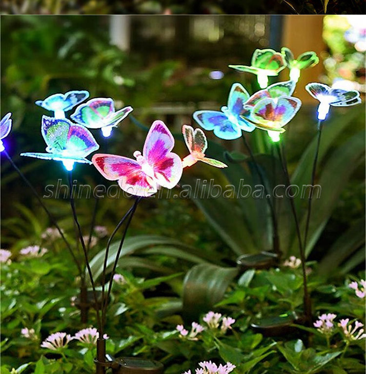 Solar butterfly Swing Decorative Light Waterproof LED Solar Landscape Light SD-SL1796