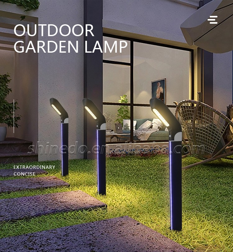 High Brightness Aluminum Led Solar Garden Lights Outdoor Street Landscape Light Decorative Garden Solar Led Lawn Bollard Lights SD-SL1831