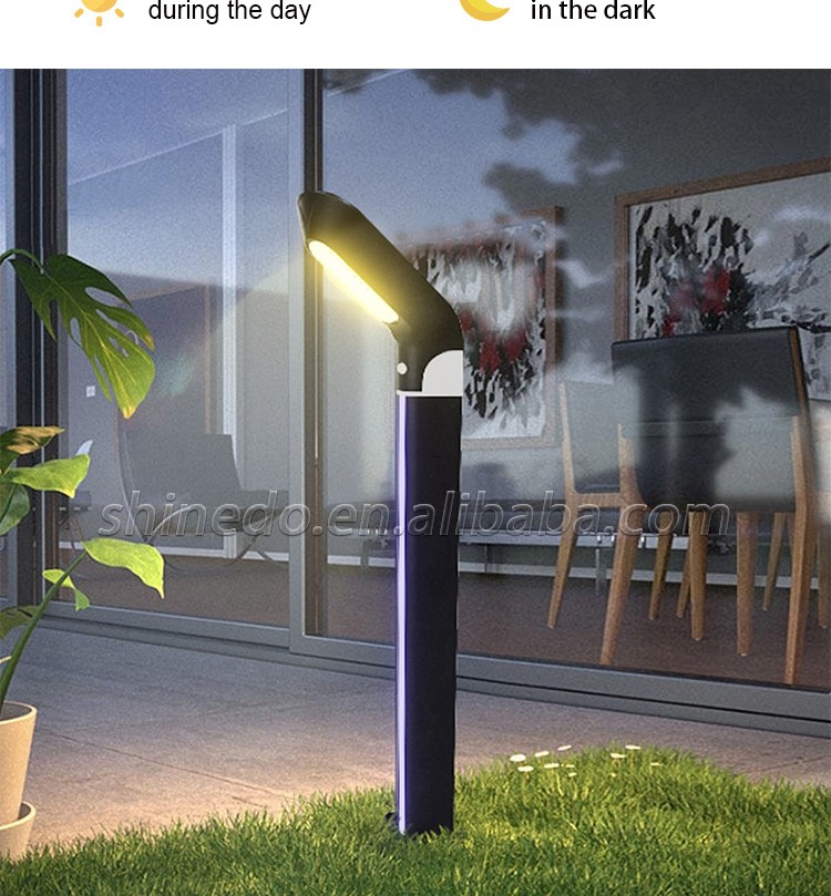 High Brightness Aluminum Led Solar Garden Lights Outdoor Street Landscape Light Decorative Garden Solar Led Lawn Bollard Lights SD-SL1831