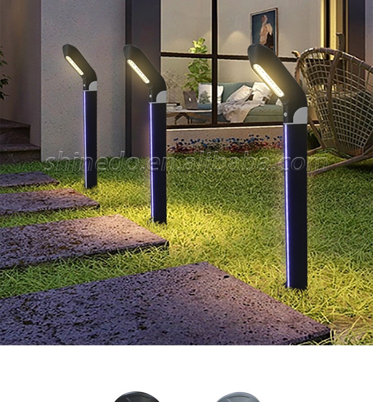 High Brightness Aluminum Led Solar Garden Lights Outdoor Street Landscape Light Decorative Garden Solar Led Lawn Bollard Lights SD-SL1831