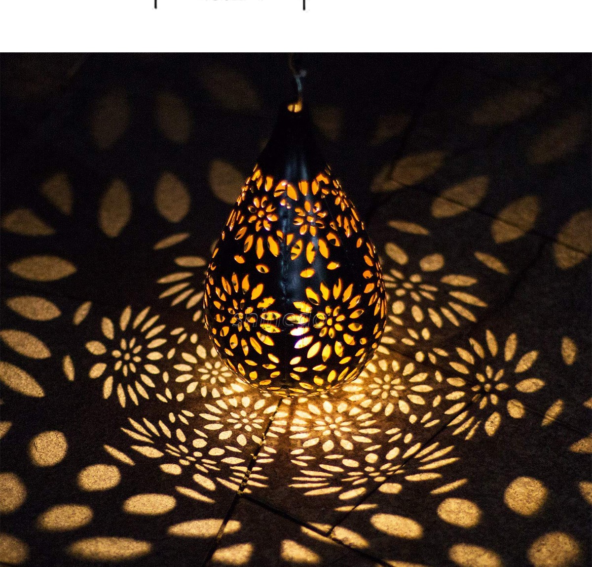 Solar Powered LED Hanging Lantern IP65 Waterproof Outdoor Garden Light for Yard Fence Flower Decorative SD-SL1881