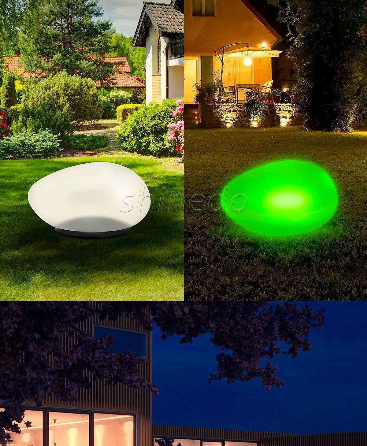 Yard Decorative Waterproof Pebble LED Solar Garden Ground Light Pathway Stone Shape Outdoor House and Garden Solar Lights SD-SL1892