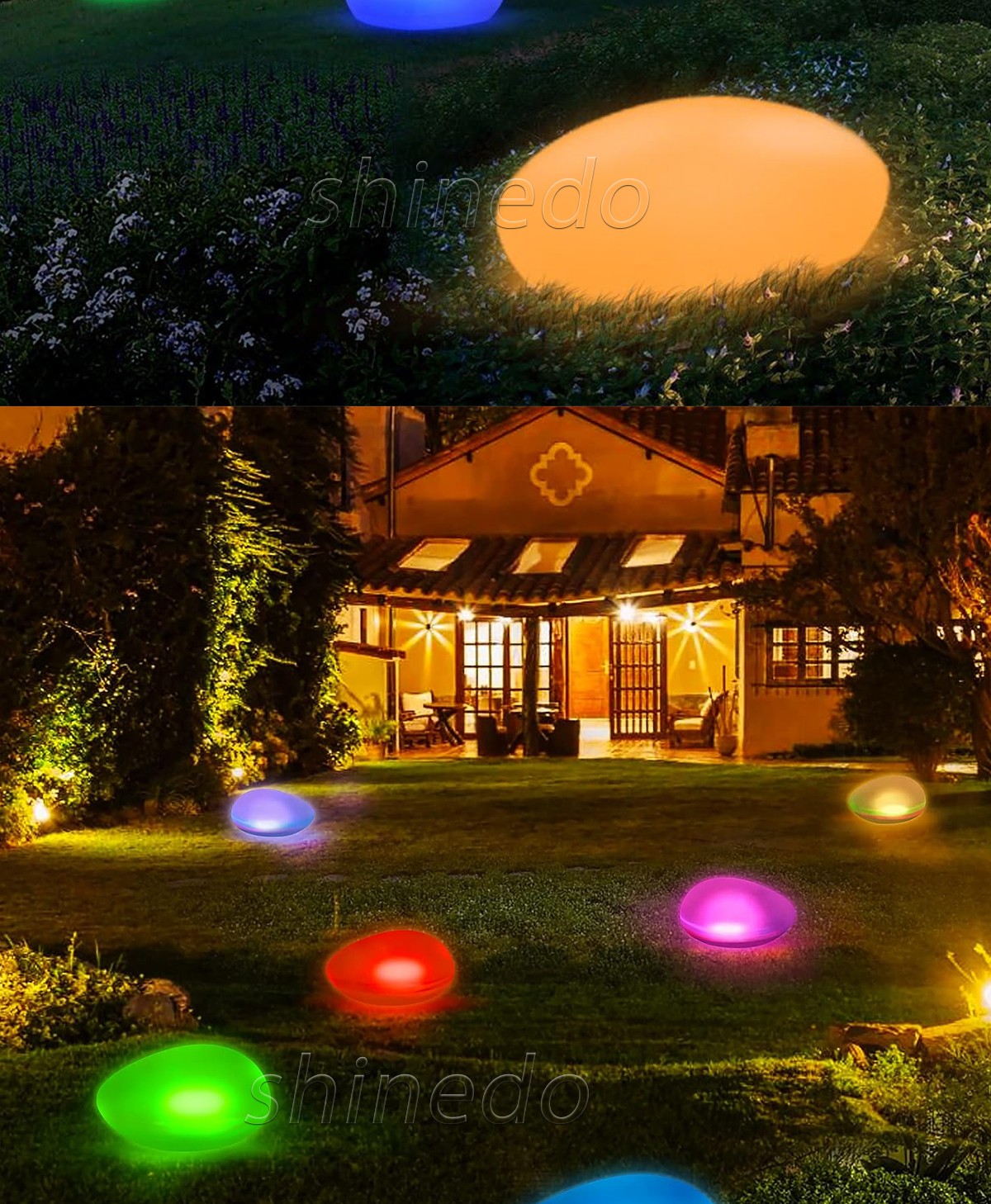 Yard Decorative Waterproof Pebble LED Solar Garden Ground Light Pathway Stone Shape Outdoor House and Garden Solar Lights SD-SL1892