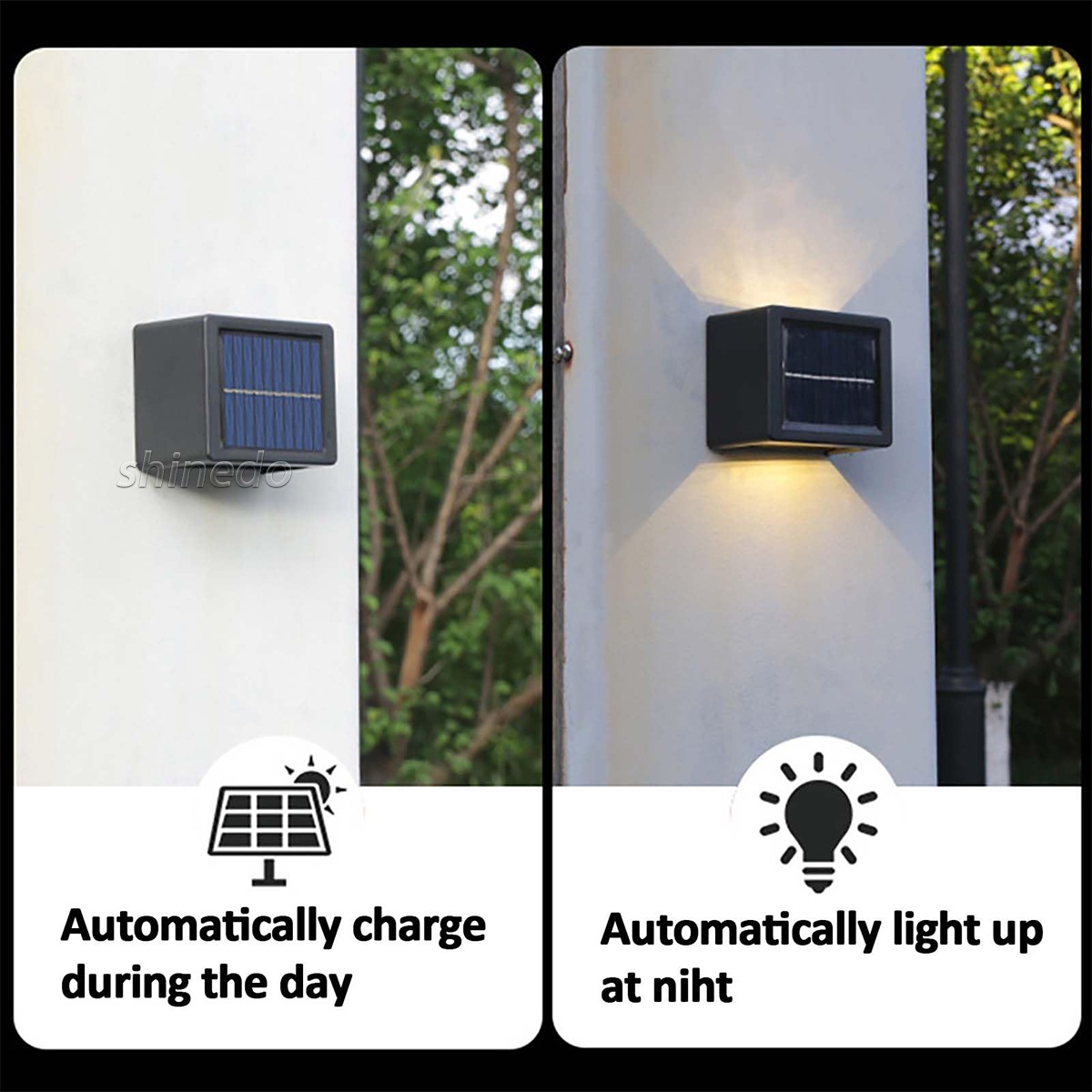 Led Solar Light Outdoor Wall Lamps Energy Garden Villa Landscape Adjustable Angle Wall Mounted up and Down Led Solar Wall Light SD-SL2069