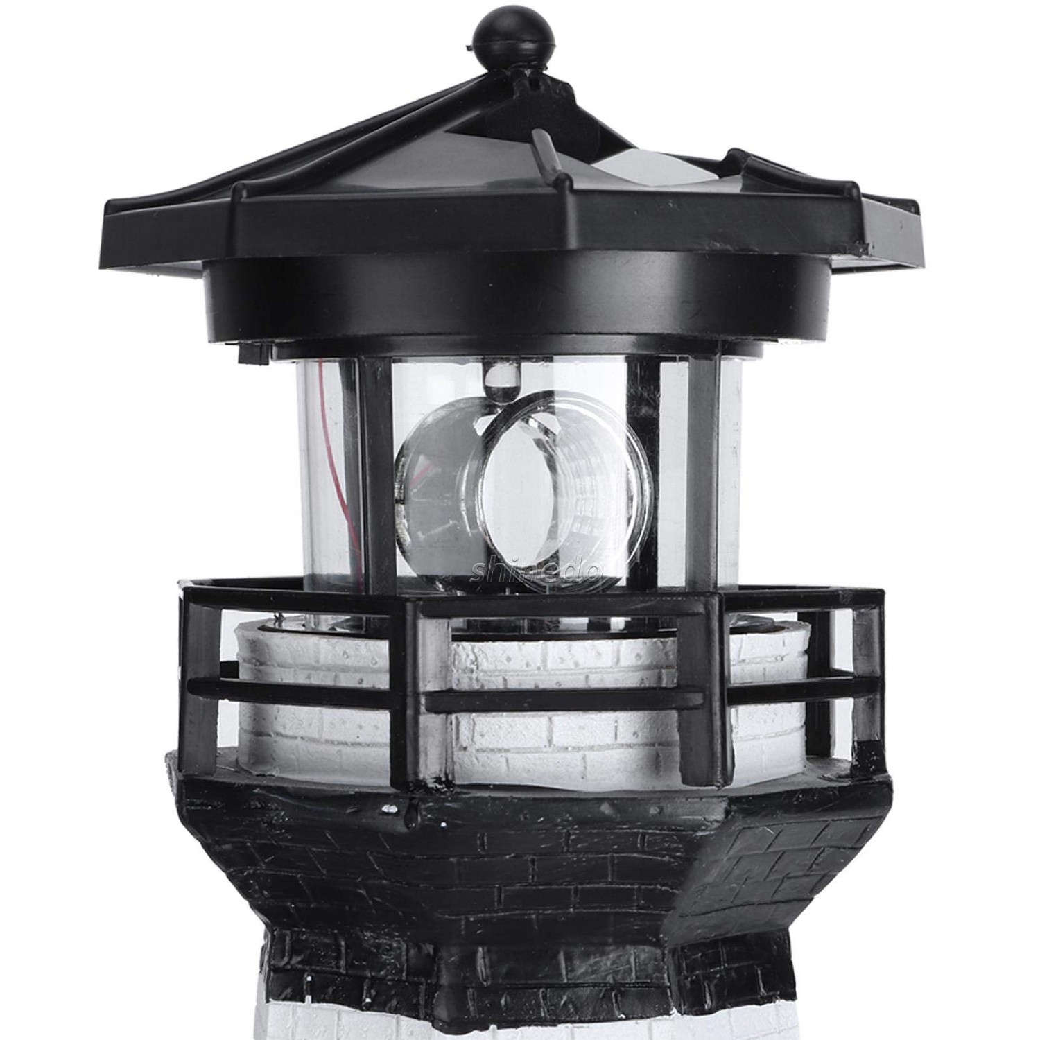Outdoor Solar Lighthouse Light 360 Degree Rotating Garden Lamp Resin Waterproof Led Light Yard Solar Garden Lighthouse Lamp SD-SL2070
