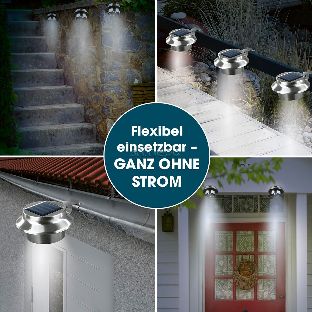Waterproof Outdoor Solar Garden Light Powered Security Wall Lamp LED Solar Fence Garden Yard Roof Tree Gutter Solar Garden Light SD-SL2133