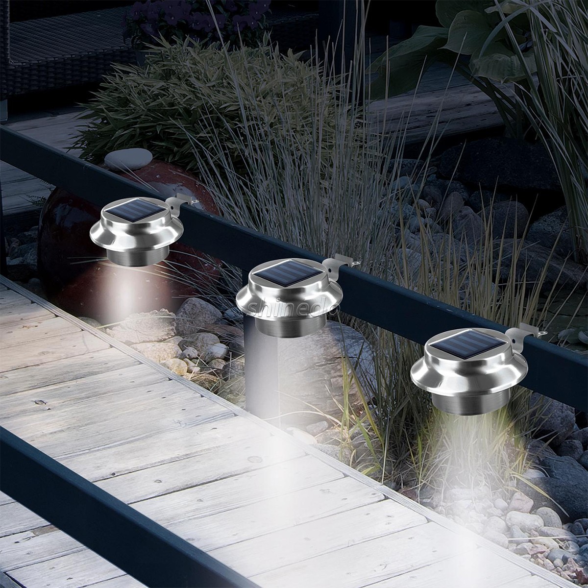 Waterproof Outdoor Solar Garden Light Powered Security Wall Lamp LED Solar Fence Garden Yard Roof Tree Gutter Solar Garden Light SD-SL2133