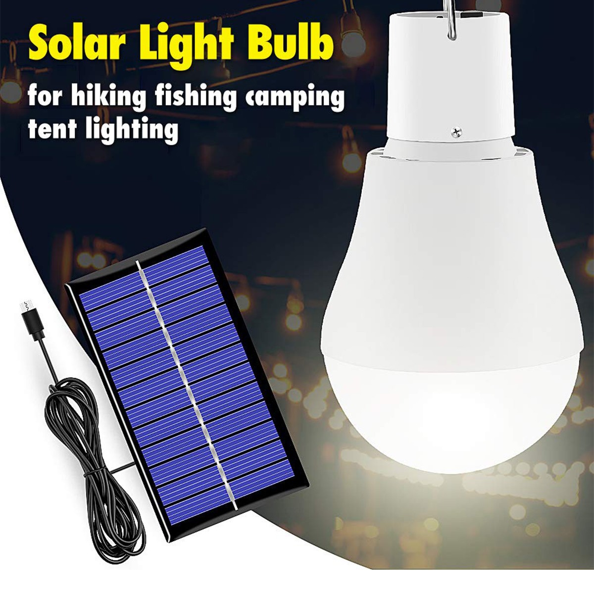 PVC Body LED Solar Lamp with Warm White Light Outdoor Solar Panel for Garden Patio Use Power Supply SD-SL2134