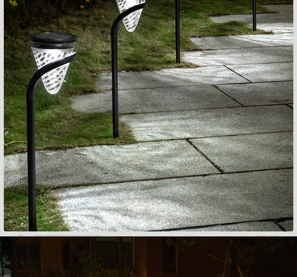 ROHS Certified Waterproof IP65 Led Outdoor Solar Lamp Lighting Decoration Landscape Lights Solar Channel Lawn Garden Light SD-SL2161