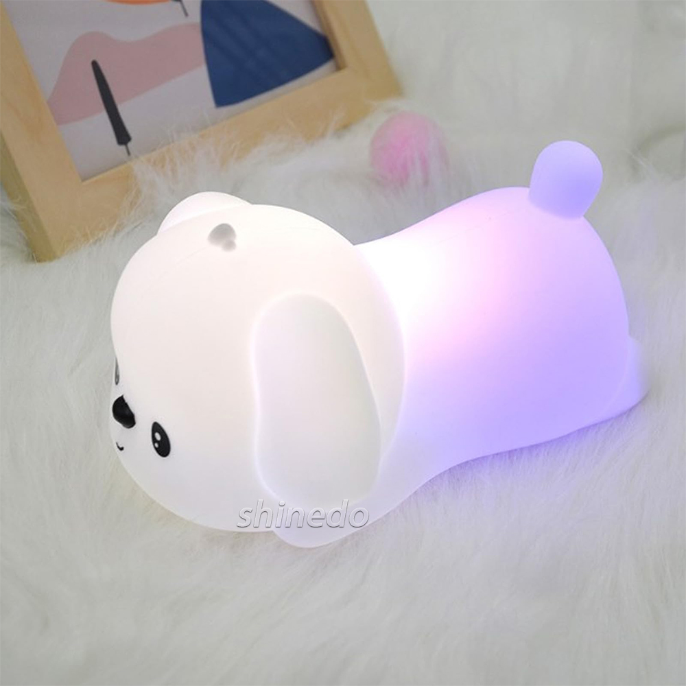 Touch Control LED Night Light – Portable Rechargeable Silicone Lamp Mini Paddling Chick Cute Animals Lamp for Bedside Sleeping