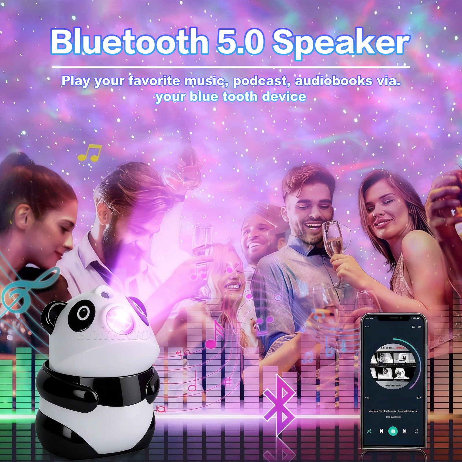 Smart Laser Starry Sky Night Light – Shooting Galaxy Projector with Remote Timer for Room Decor, Perfect Gift (Panda Design) Smart Laser Starry Sky Night Light – Shooting Galaxy Projector with Remote Timer for Room Decor, Perfect Gift (Panda Design)