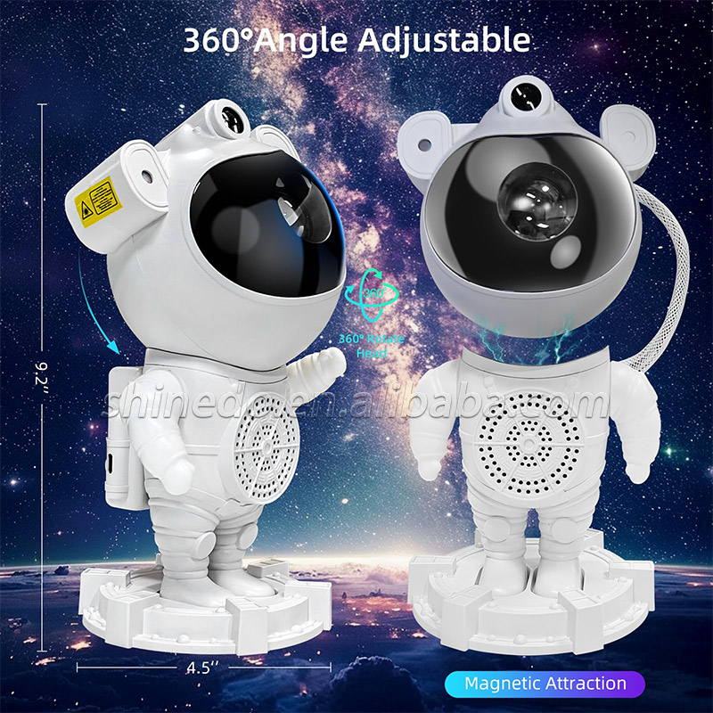 Astronaut Galaxy Star Projector – Starry Sky Night Light with Nebula Timer
