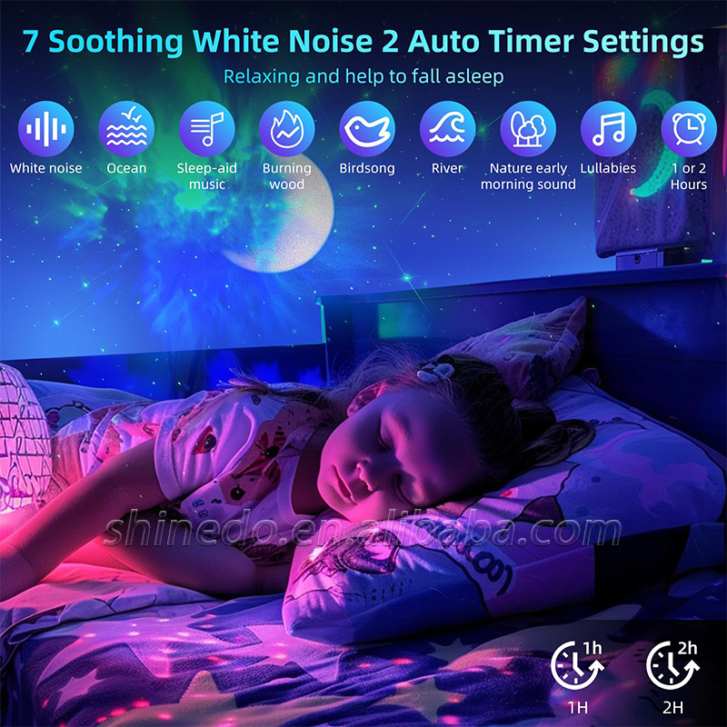 Astronaut Galaxy Star Projector – Starry Sky Night Light with Nebula Timer