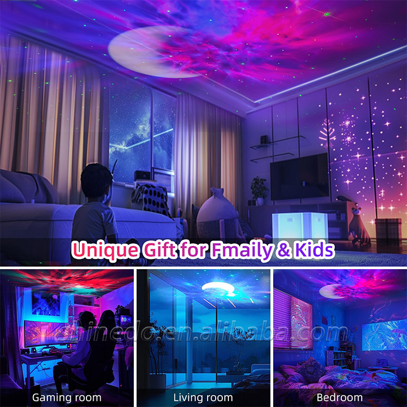Astronaut Galaxy Star Projector – Starry Sky Night Light with Nebula Timer