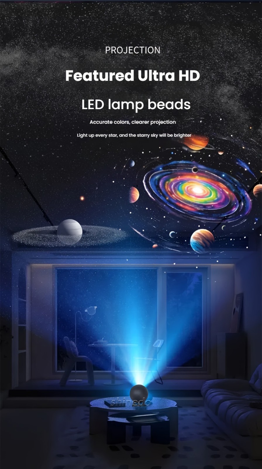 USB Star Projector – Multiple Patterns HD Planetarium Galaxy Ceiling Light with Adjustable Brightness for Bedroom Decor USB Star Projector – Multiple Patterns HD Planetarium Galaxy Ceiling Light with Adjustable Brightness for Bedroom Decor