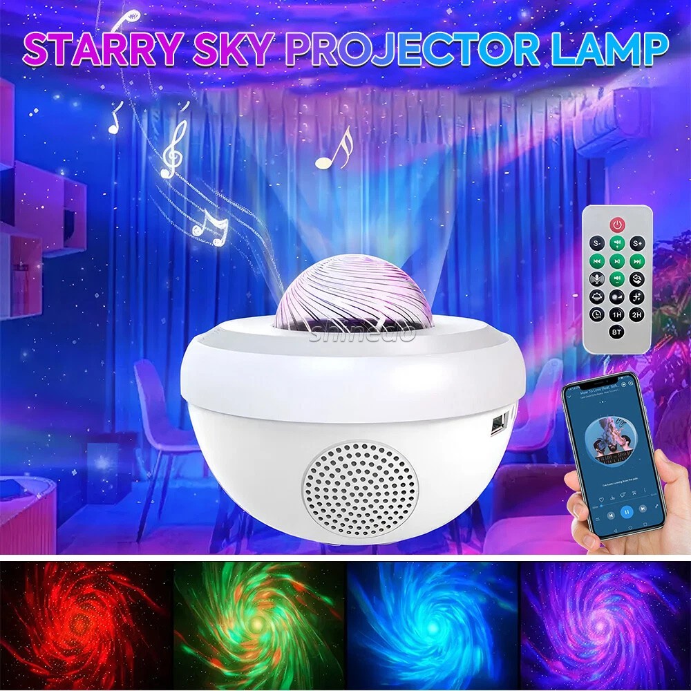 USB Mini Galaxy Night Light – Round Starry Sky Nebula Projector with Sound USB Mini Galaxy Night Light – Round Starry Sky Nebula Projector with Sound