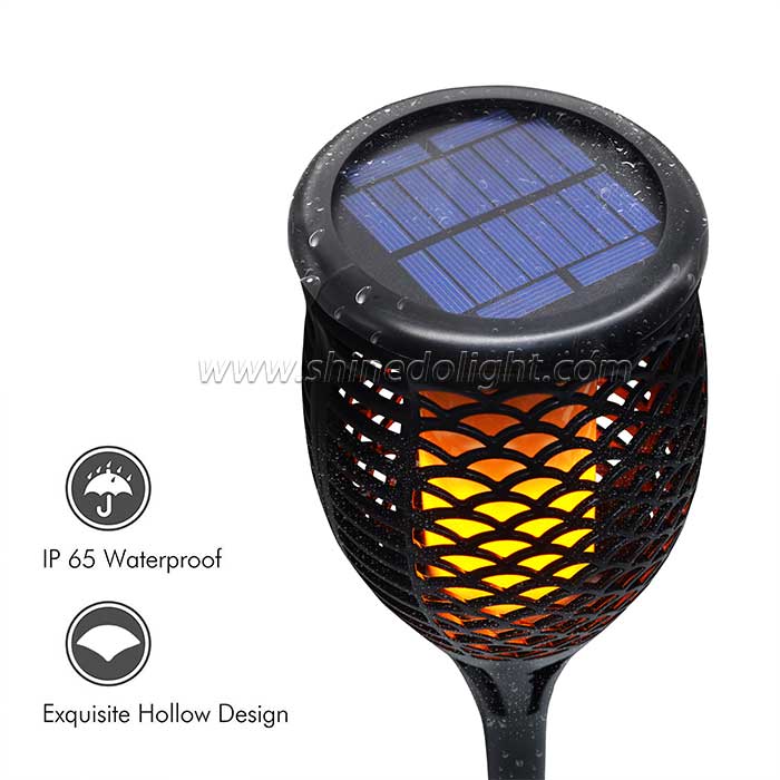 New Design Solar Torch Flame Light