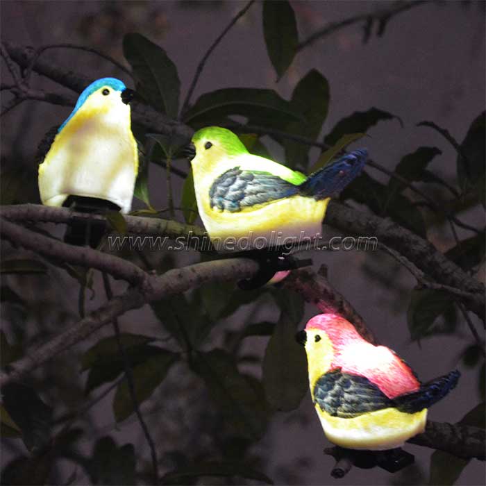 Solar Powered  Bird Garden Light