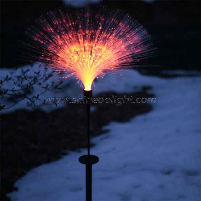 Color Change LED Solar Powered Pretty Optical Fiber Lawn Garden Night Decorative Lamp