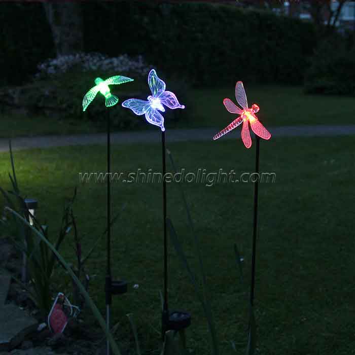 Solar Landscape Bird Butterfly Dragonfly Animal Night Path Light 