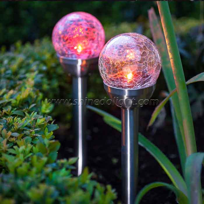 Solar Globe Color-Changing LED Garden Landscape Decorative Light 