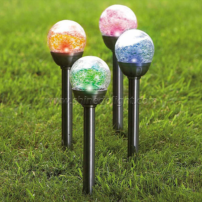 Solar Globe Color-Changing LED Garden Landscape Decorative Light 