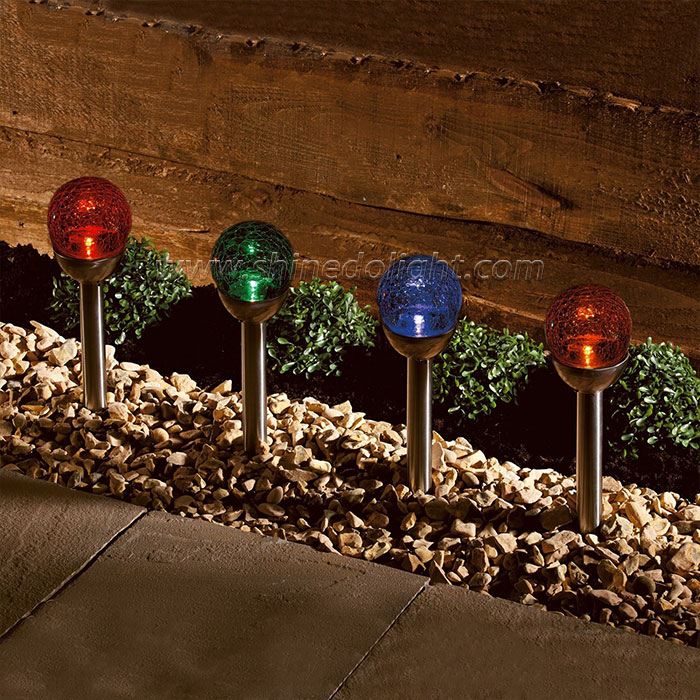 Solar Globe Color-Changing LED Garden Landscape Decorative Light 
