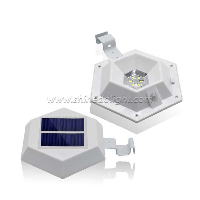 6 LED Solar Fence Light with Motion Sensor