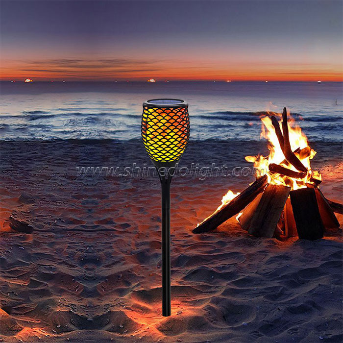 New Design Solar Torch Flame Light