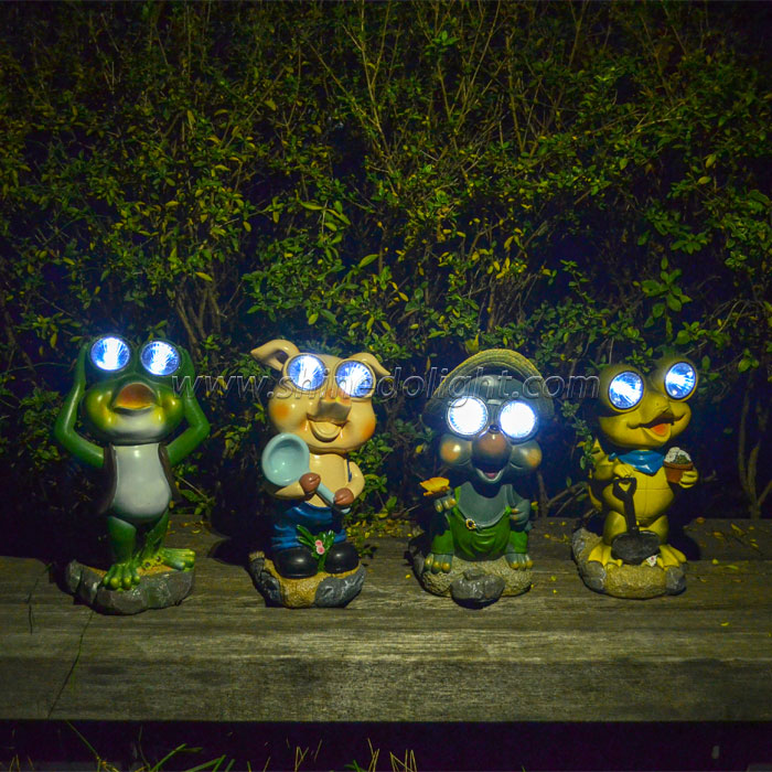 Solar Powered Animal Resin Light for Garden Decotration