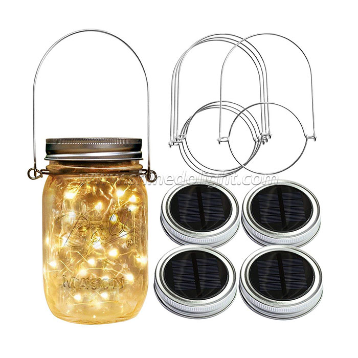 Warm White LED 10/20pcs Solar Mason Jar Lid