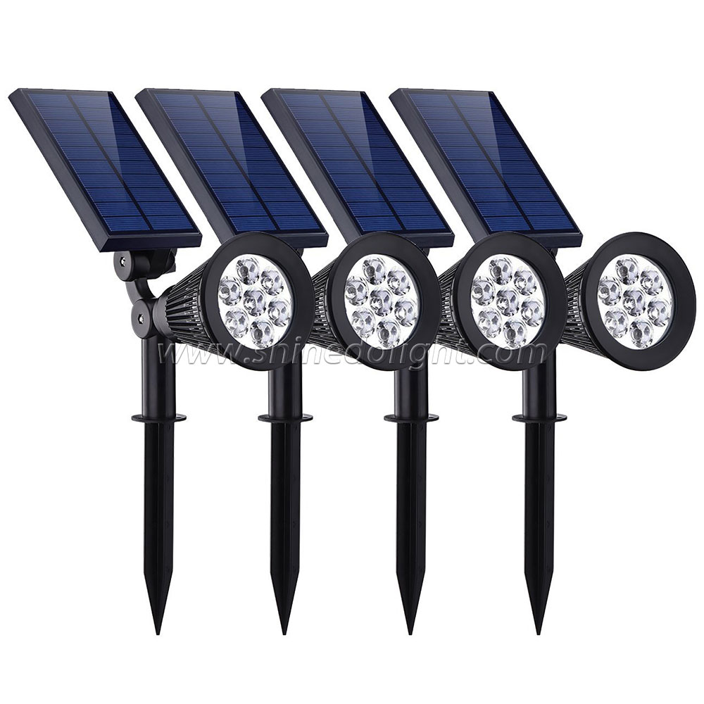 7LED Solar Powered Garden Spotlight - Outdoor Spot Light for Walkways, Landscaping, Security,