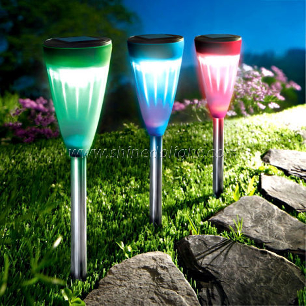 Solar Lawn Light with RGB or White Color Lights