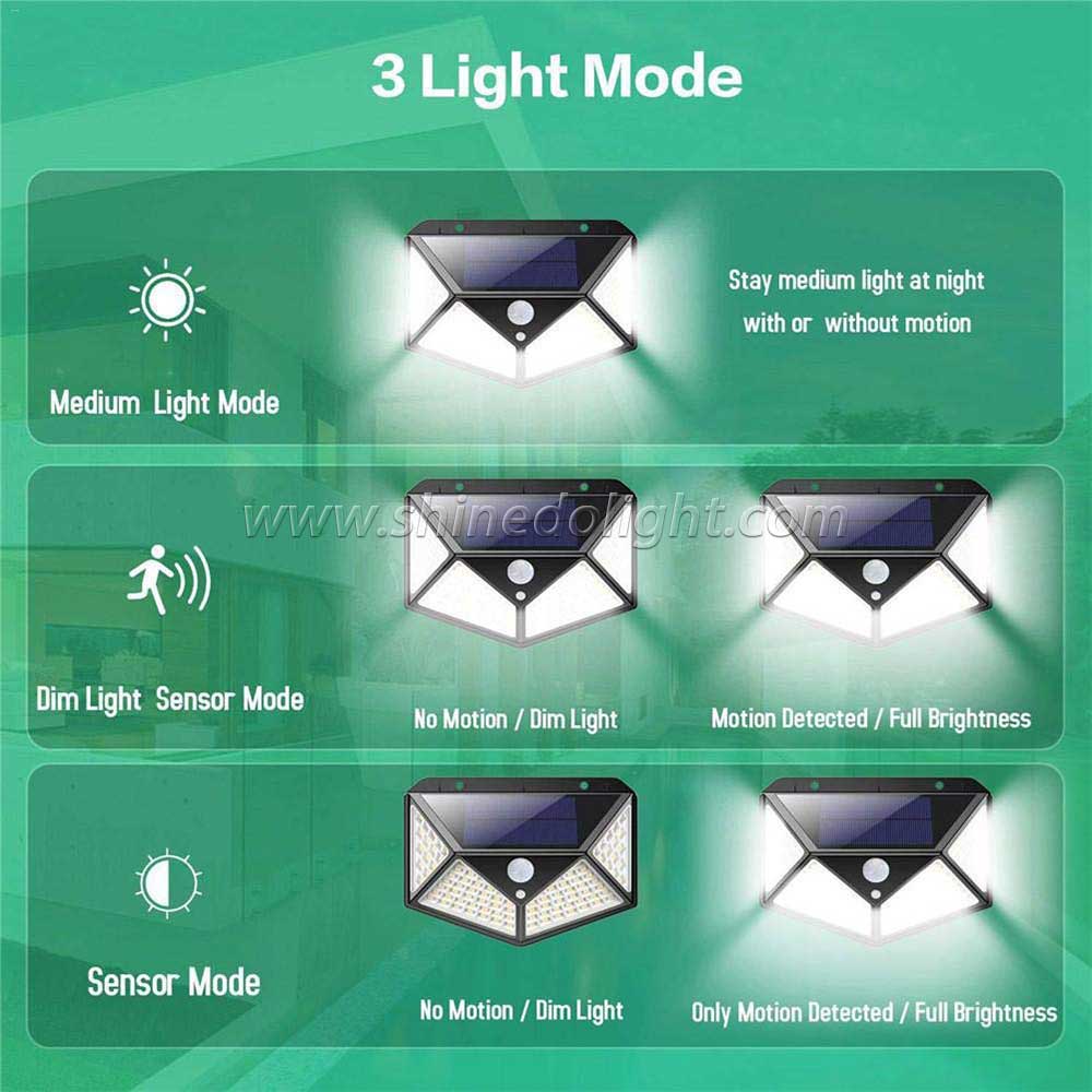 100 led solar motion light