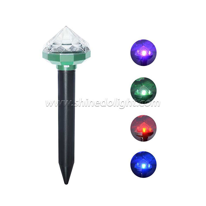 Patent New Design Solar Mole Repellent Yard Stakes Sonic Mole Repeller Gopher and Vole Chaser Spike Deterrent Mole with LED 