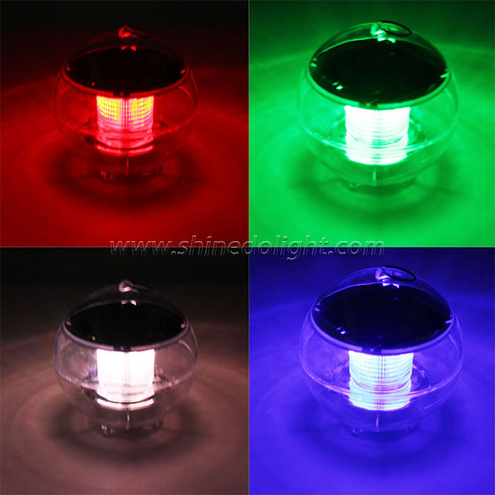 2 led outdoor solar floating light ball water 