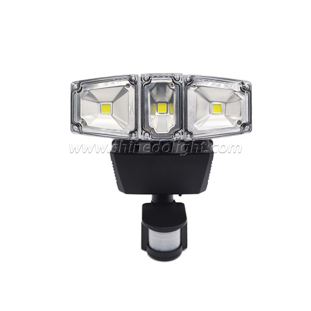 Three Heads Adjustable COB Solar Flood Lights Outdoor Waterproof lamps 